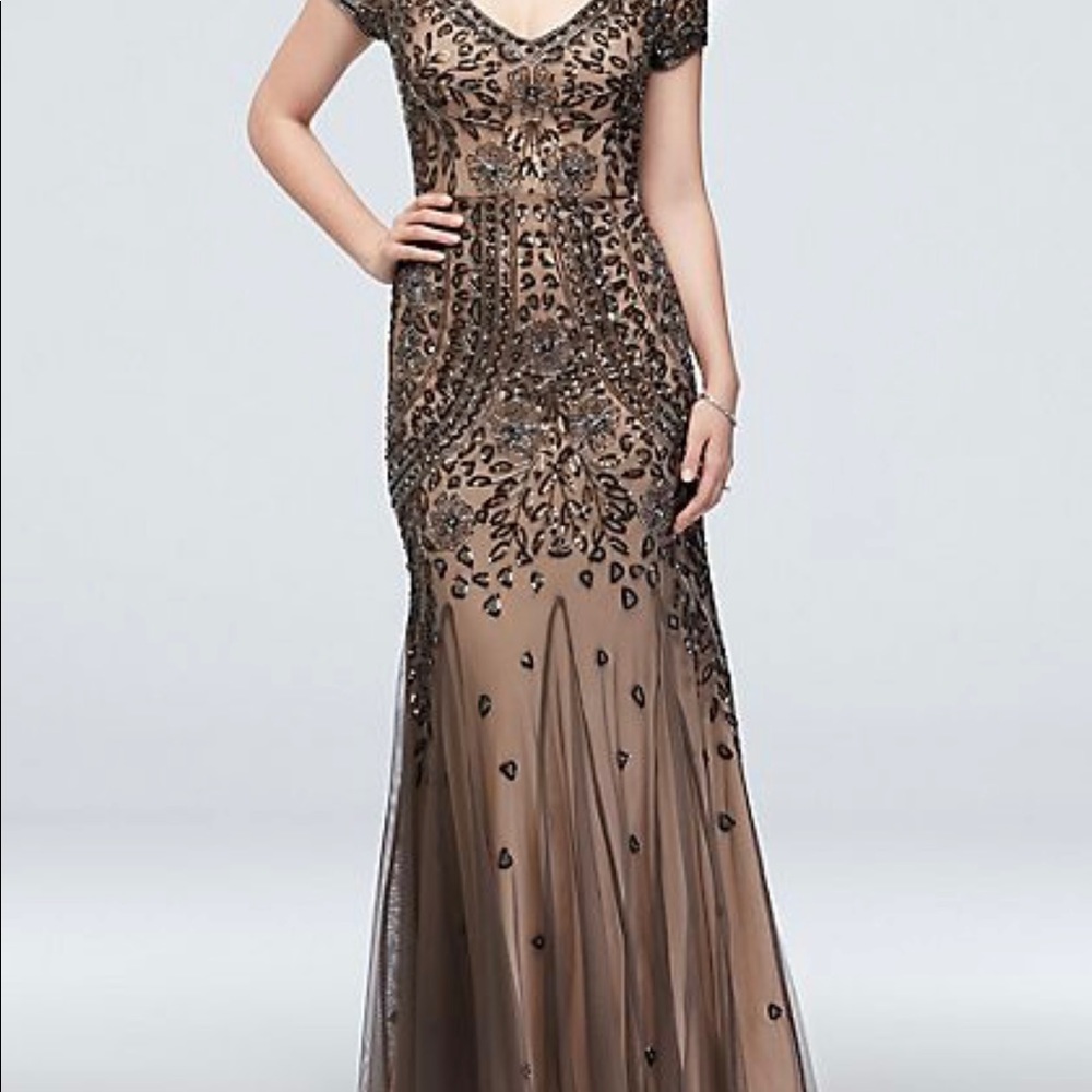 Oleg Cassini Beaded Gown